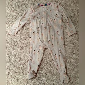 Magnetic me ballerina print footed pajamas